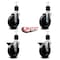 Service Caster 5'' Hard Rubber Wheel Swivel 1-7/8'' Expand Stem Caster Set 2 Brakes, 4PK SCC-EX20S514-HRS-2-PLB-2-178 - alternate 3